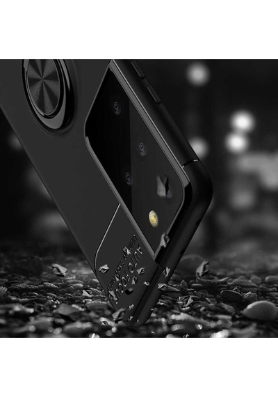 Galaxy S21 Ultra Kılıf Zore Ravel Silikon Kapak Siyah