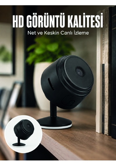 A9 Mini Wi-fi Güvenlik Kamerası Hd Gece Görüşlü Hareket Algılamalı Kablosuz Ip Kamera - Lisinya Standart