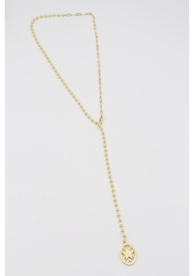 Vıp Kolye 14 K-17636 42cm Çok REnkli