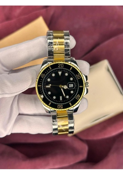 Siyah-gold Kadran Submariner Otamatik Erkek Kol Saati Altın - Siyah