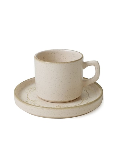Keramika Taupe Bloom Stackable Çay Takımı 12 Parça 6 Kişilik 22520-28 Krem