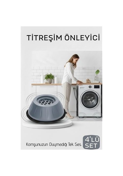 Zenvac Premium 4'lü Titreşim Önleyici Kauçuk Ayak Seti - Ultra Sessiz Ve Sarsıntısız Yıkama Teknolojisi 722564 Z Renkli