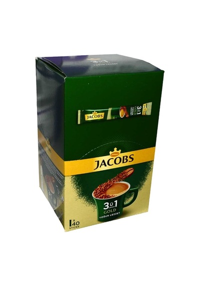 Jacobs Gold 3'ü 1 Arada Kahve Yoğun Lezzet 40'lı Paket Çözünebilir Kahve 4'li Paket