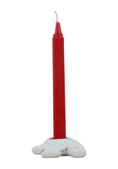 Mumluk Şamdan Tealight Ve İnce Mum Uyumlu Kaplumbağa Model - Beyaz