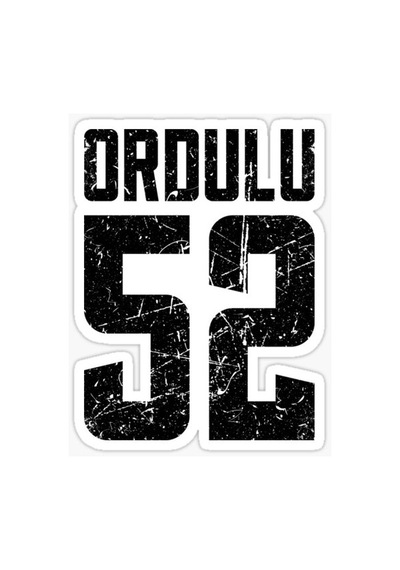 52 Ordu Sticker Yapıştırma Oto Etiket 17cm