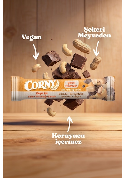 Corny Kaju Kakao Yer Fıstığı Tahıl Bar 35 Gr X- 12 Adet