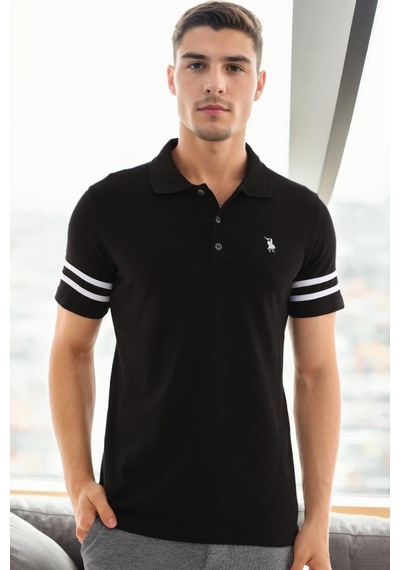 T9585 Dewberry Erkek T-shırt-siyah Siyah