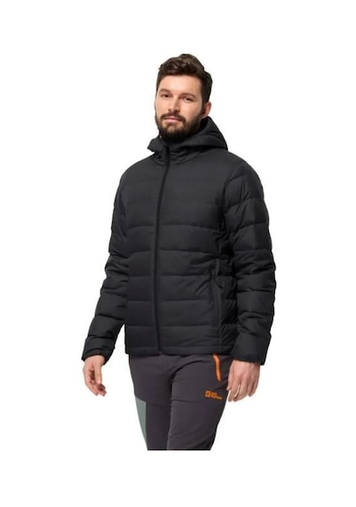 Jack Wolfskin Ather Down Hoody M Rds 1207681-out Ceket Black Erkek Mont Siyah
