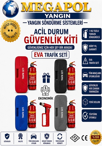 Eva Trafik İlk Yardım Seti, Acil Durum Çekici Her Yere Trafik Seti, Acil Durum Kiti