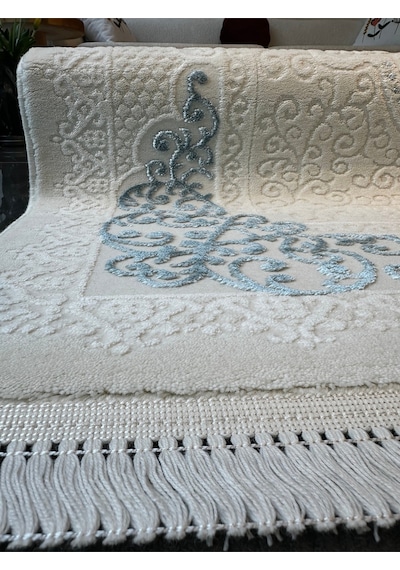 Gold Halı Salon, Oturma, Yatak Odası Halısı Desen Kodu Gd004-630 Turkuaz-krem