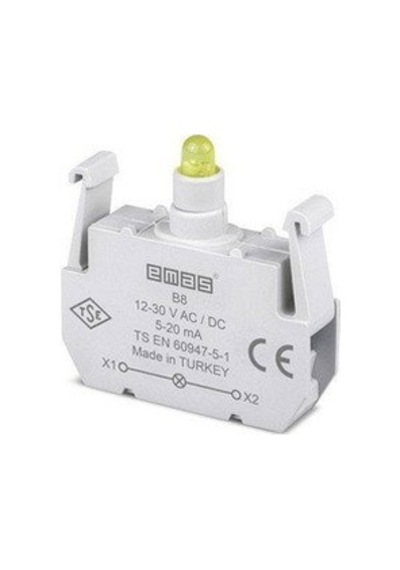 Emas B8 ,sarı-24vac/dc Buton Lamba
