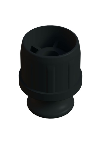 Cateksss 38 Mm Kademeli Plastik Rotil Ayak M8 - Boru Profil Ayağı Tezgah Ayarlı Ayak Siyah - 35 Li Paket