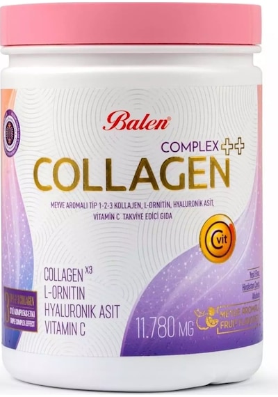 Balen Collagen Complex++ Meyve Aromalı Tip 1,2,3 Kolajen , L- 350 Mg