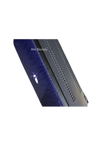 Apple Uyumlu MacBook Air M1 Deri Kılıf 360 Derece Saran Kaplama Koruyucu Touchıd'li M1 Air A2337 A2179 A1932 İle Lacivert