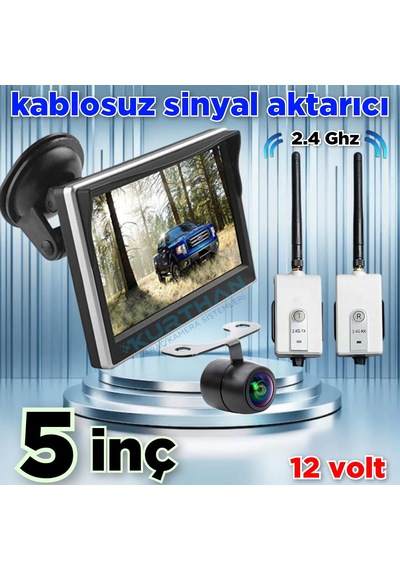 5 İnç Monitör Kablosuz Görüntü Aktarıcı Kit Kelebek Kamera Seti