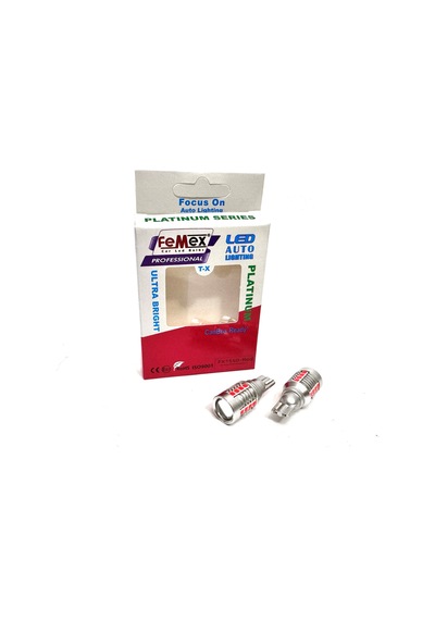 Femex Platinum Mercekli T15 W16w 3035 Chip 18smd Kırmızı 10w Led Ampul