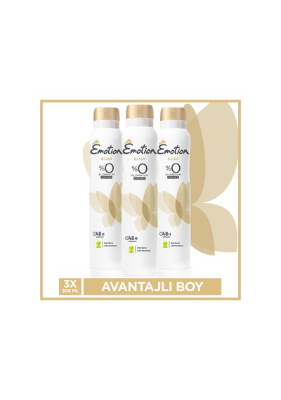 Emotion Bliss Kadın Sprey Deodorant 3 x 200 ML