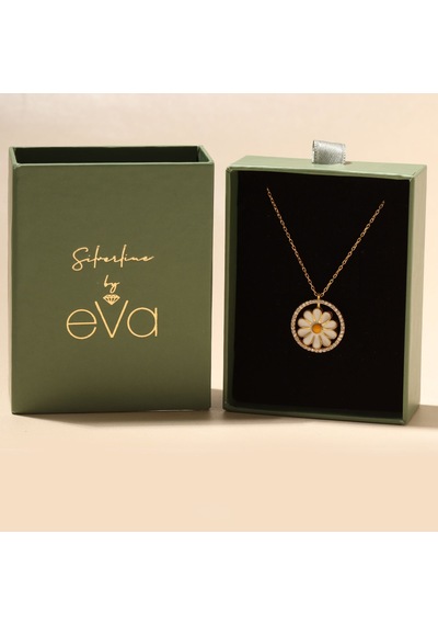 Papatya Kolye 718914 Gold Gümüş