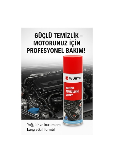 Würth Motor Temizleme Spreyi Susuz Parlatma Sprey 500ml Germany