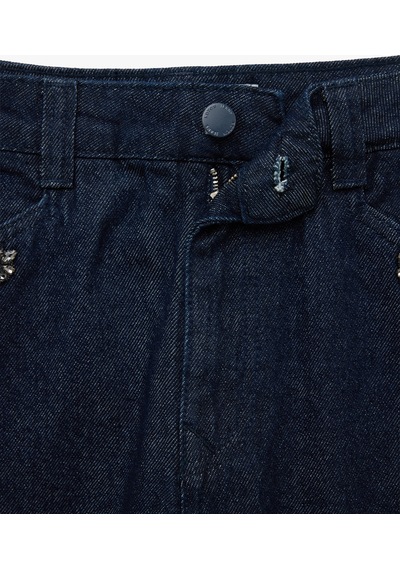 Koton Rahat Kalıp Pamuklu Taş İşlemeli Barrel Denim Pantolon - Barrel Jeans Raw 7wal40224md 63x Koton Rahat Kalıp Pamuklu Taş İşlemeli Barrel Denim Pantolon - Barrel Jeans Raw 7wal40224md 63x