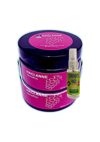 Hacı Anne 2x200 Ml Rahatlatıcı Kremi+30 Ml Çörek Otu Yağı İle