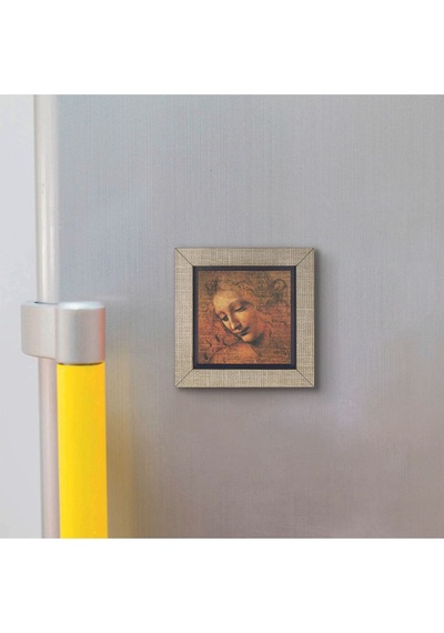 Kadın Başı Eskizi Leonardo Da Vinci, 1508 Baskılı Mdf Magnet 7x7 303
