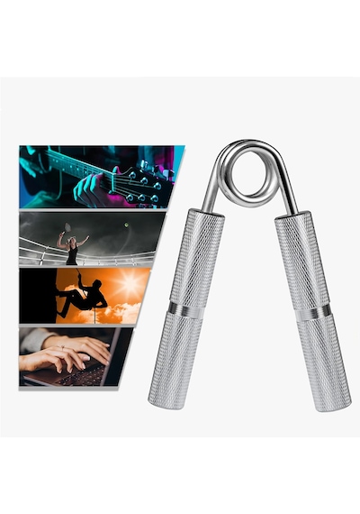 Profesyonel Metal El Yayı Ve Bilek Güçlendirici Heavy Gümüş