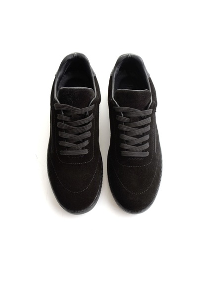 Bambi Siyah Süet Hakiki Deri Erkek Sneaker E01593000302
