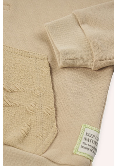 Erkek Bebek Kapüşonlu Bej Sweatshirt Çok Renkli