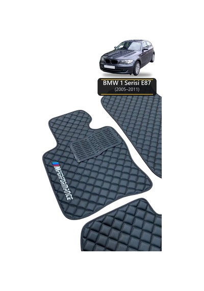 Oto Halı Paspas Bmw 1 Serisi E87 2005-2011 Uyumlu Mperformance M Teknik Sport Kaymaz & Şık Tasarım - Tasarım 7
