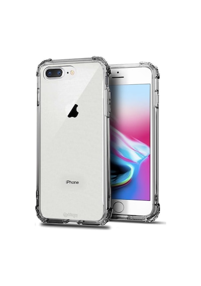 Apple Uyumlu iPhone Blogy 8 Plus 7 İle Crystal Fit Kılıf Smoke Black Siyah
