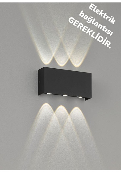 Elektrikle Çalışır, 12 Watt 3000 Kelvin Ledli, İç Ve Dış Mekan Aplik, Yüksek Işık Güçlü Led Aplik Gün Işığı