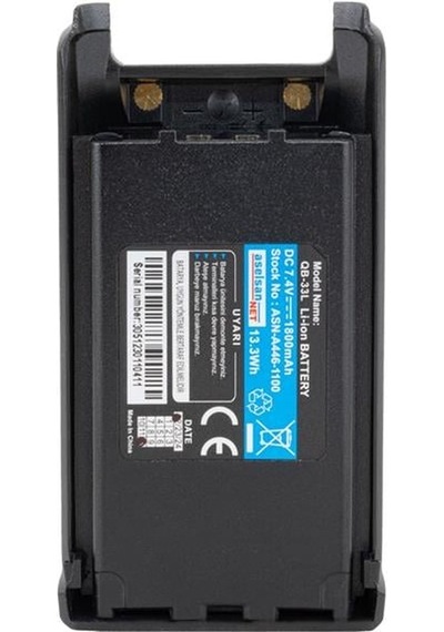 Aselsan Asn446-1100 Qb-33l Dc 7.4v 1800mah Li-ion Batarya