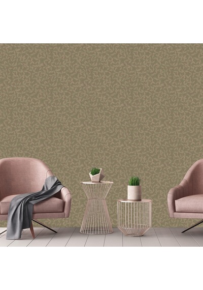 Adawall Muse Koleksiyonu- 25109-5 Yeşil Kahverengi Dokulu Modern Duvar Kağıdı 1.06x15.6m, 16.5m² Çok Renkli