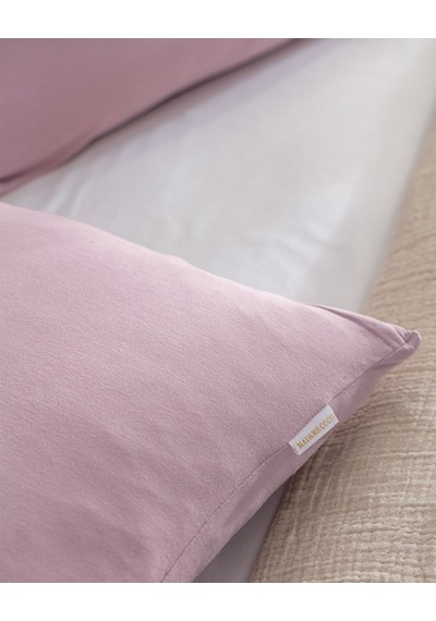 Belle Bambu Pamuklu 2'li Yastık Kılıfı - Açık Mürdüm 8684427301104 Çok Renkli