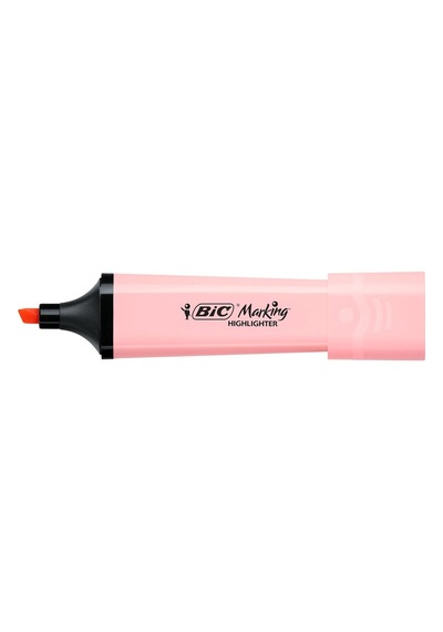Bıc Marking Flat Higlighter Pastel Fosforlu Kalem 4'lü Blister, 4 Pastel Renk Sarı, Mavi, Pembe, Yeşil , Su Bazlı, Genel