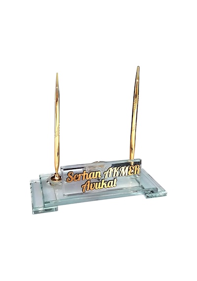 Kristal Masaüstü isimlik Ofis Makam Odası hediyesi M105GLD