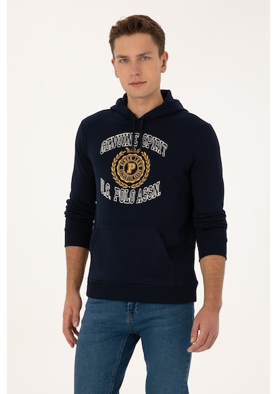 U.S. Polo Assn. Erkek Regular Fit Kapüşonlu Şardonlu Lacivert Sweatshirt 50308999-VR033