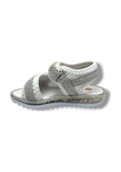 Arzen Bebe 224-26 Simli Cırtlı Anatomik Kız Bebek Sandalet 19-21 Gümüş