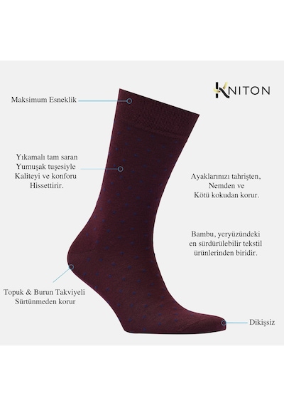 Dikişsiz Bambu Çorap Nokta Desenli Bordo Renk Bambu Erkek Çorap Kutulu 5 Çift Premium Uzun Çorap Soket Çorap Bambu Mix Dikişsiz Bambu Çorap Nokta Desenli Bordo Renk Bambu Erkek Çorap Kutulu 5 Çift Premium Uzun Çorap Soket Çorap Bambu Mix