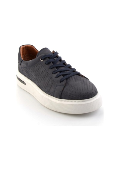 Lacivert Hakiki Deri Erkek Sneaker E01396200701 Lacivert
