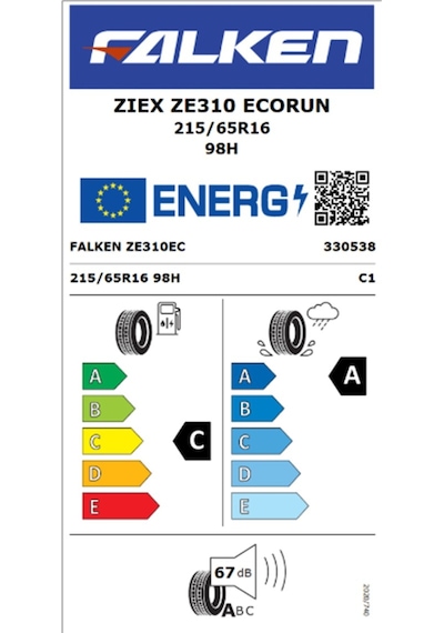 Falken 215/65 R16 TL 98H Ziex ZE310 Ecorun Yaz Lastiği 2025