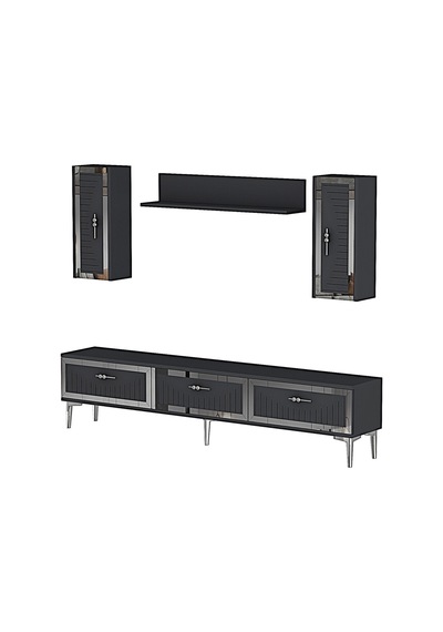Tvr1801as Tuna Tv Ünitesi Takımı Antrasit-sılver 180cm Antrasit - Gümüş