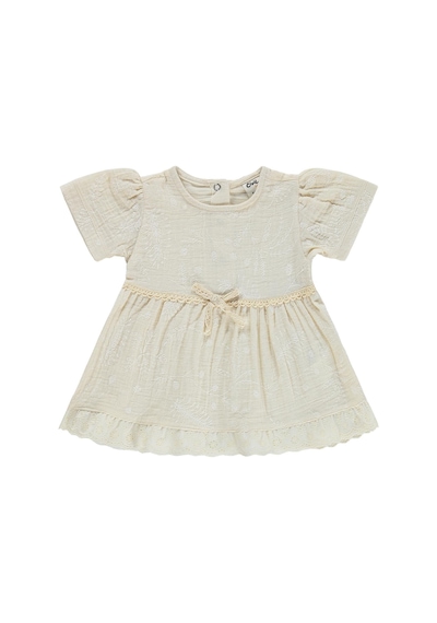 Civil Baby Fiyonklu 6-18 Ay Elbise - Bej