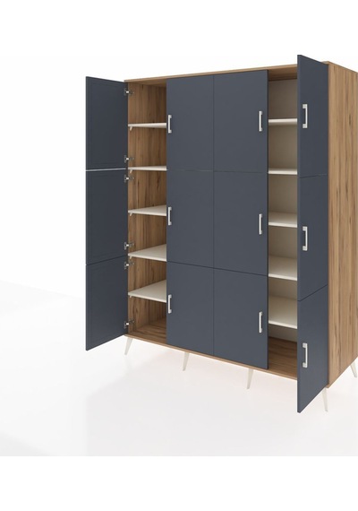 Kronos Gardrop 10 Raflı 12 Kapaklı 176x59x221 Çam-antrasit/aytaşı Antrasit/aytaşı Kronos Gardrop 10 Raflı 12 Kapaklı 176x59x221 Çam-antrasit/aytaşı Antrasit/aytaşı