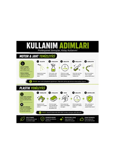 Plastik Yenileyici + Motor Jant Temizleyici