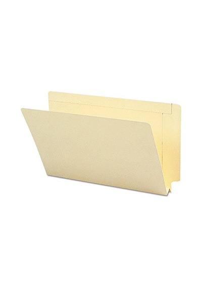 End Tab Dosya Klasörü, Güçlendirilmiş Düz Kesim Tab, 1-1/2 "genişletme, Yasal Boyut, Manila, Kutu Başına 50 27