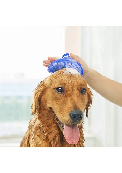 Kedi Ve Köpek Silikon Yıkama Ve Tüy Toplama Aparatı Ayarlanabilir Evcil Hayvan