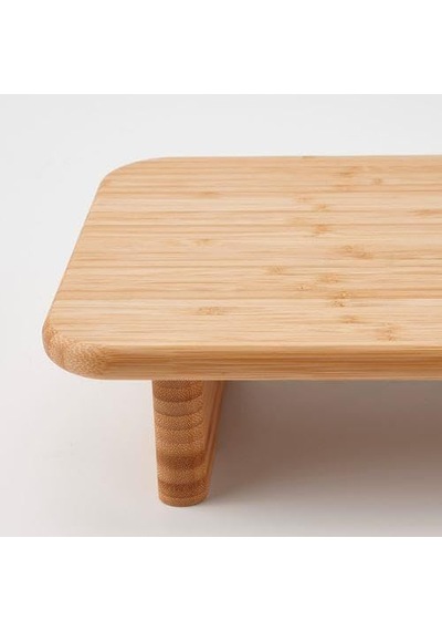 Bambu Ayak Destekli Kesme Tahtası 35x22 Cm Meridyendukkan Sunum Gereçleri Çok Renkli