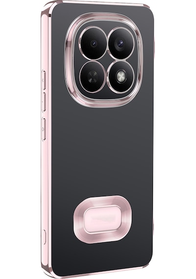 Redmi Note 15 Pro 4g Kılıf Köşeleri Renkli Şeffaf Kamera Korumalı Silikon Luxury Kapak Rose Gold